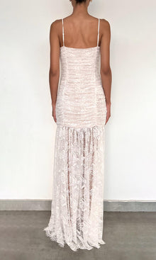 Hemant And Nandita | Adra Nylon Flower Maxi Dress | Off White