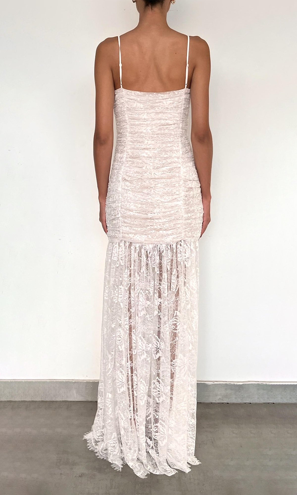 Hemant And Nandita | Adra Nylon Flower Maxi Dress | Off White