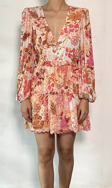 Hemant And Nandita | Amal Cotton Short Dress | White Orange
