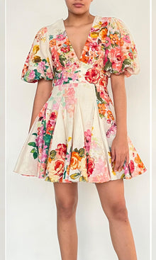 Womens | April Cotton Linen Short Dress | Pink