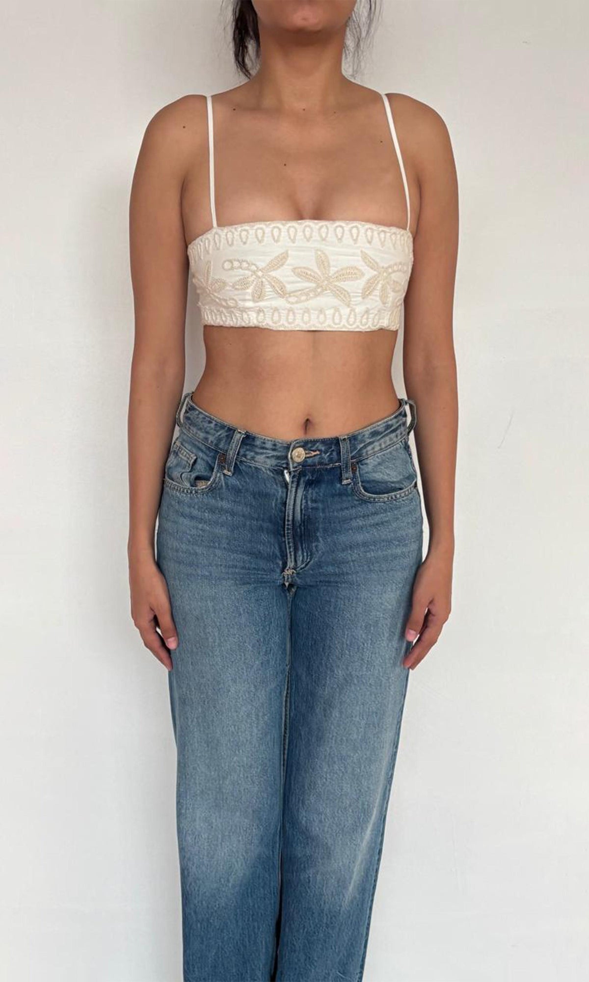Hemant And Nandita | Ari Cotton Poplin Bandeau | White