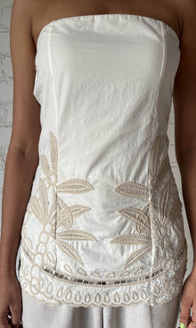 Hemant And Nandita | Ari Cotton Poplin Top | White