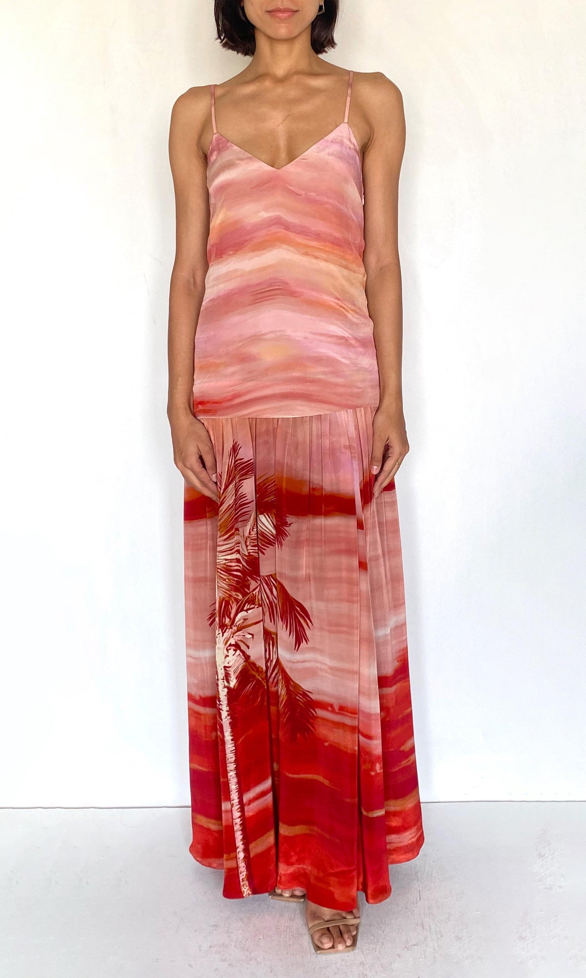 Hemant And Nandita | Asma Viscose Natural Crepe Maxi Dress | Multi