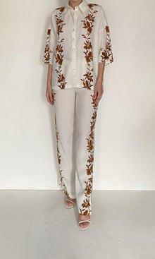 Hemant And Nandita | Ayra Viscose Heavy Crepe Oversized Shirt | Ivory