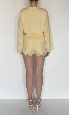 Womens | Bagh Cotton Shorts | Yellow