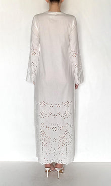 Womens | Bagh Organza Long Kaftan | White