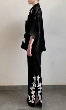 Womens | Daha Polyester Crepe Pants | RE25 | Black White
