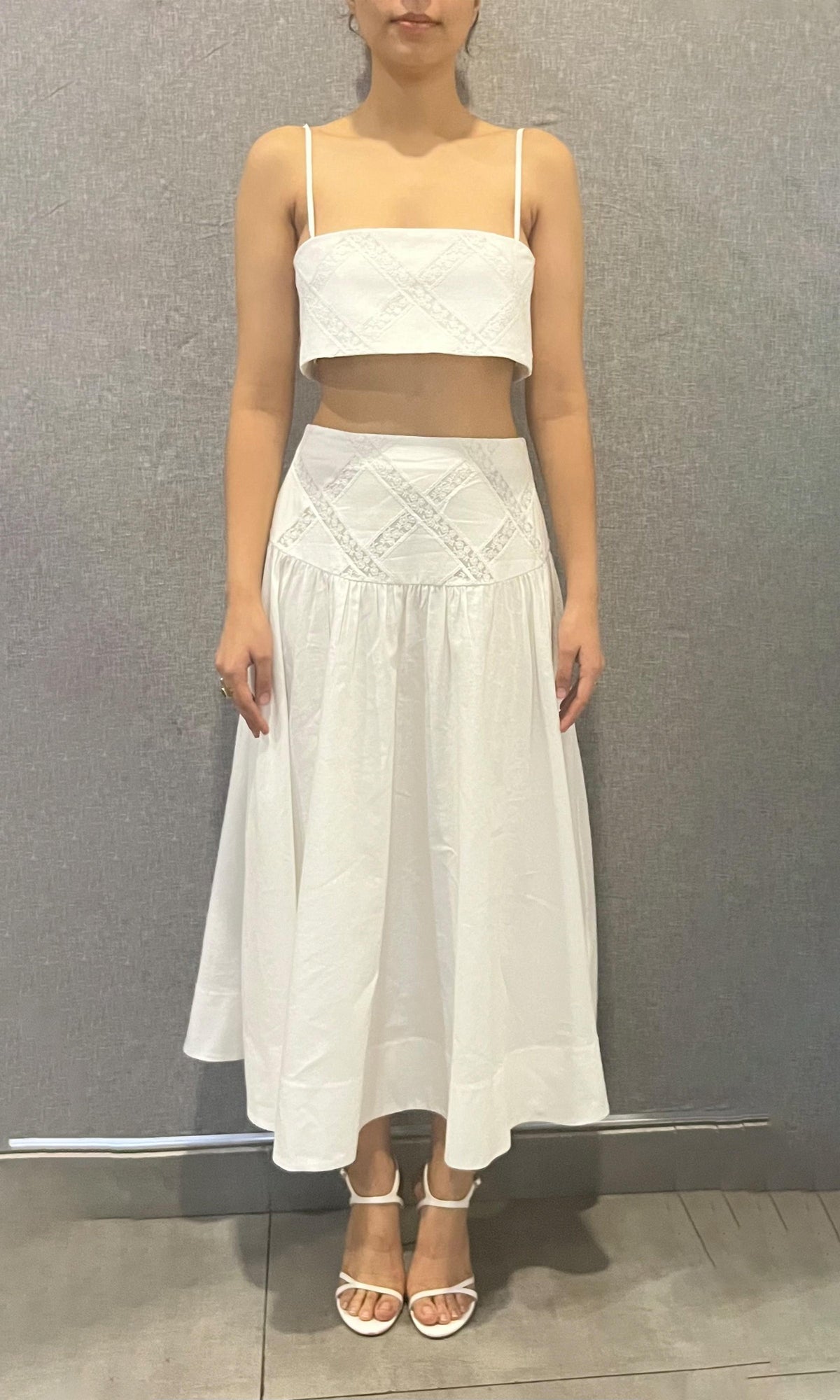 Hemant And Nandita | Dea Cotton Linen Bustier Top | Ivory