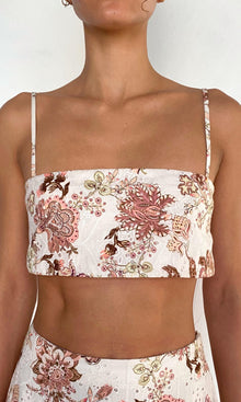 Hemant And Nandita | Diza Cotton Schiffli Bustier Top | White