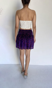 Hemant And Nandita | Fiona Nylon Floral Net Top | White