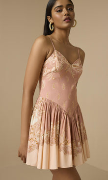 Womens | Fiza Cotton Poplin Short Dress | Powder Pink