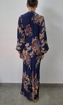 Womens | Inv Viscose Long Dress | Blue