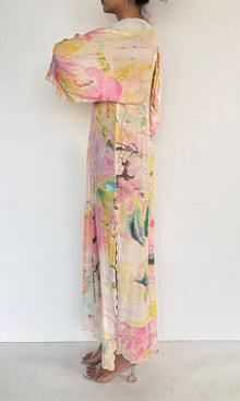 Hemant And Nandita | Inv Viscose Crepe Flower Jacquard Kaftan | Multi