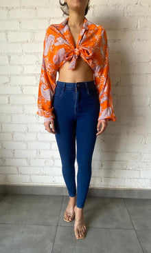 Womens | Inv Tanish Crepe Top | Orange