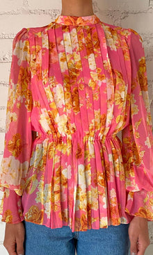 Womens | Inv Viscose Flat Chiffon Top | Pink Print