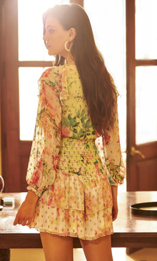 Hemant And Nandita | Jolie Georgette Dot Lurex Short Dress | Multi