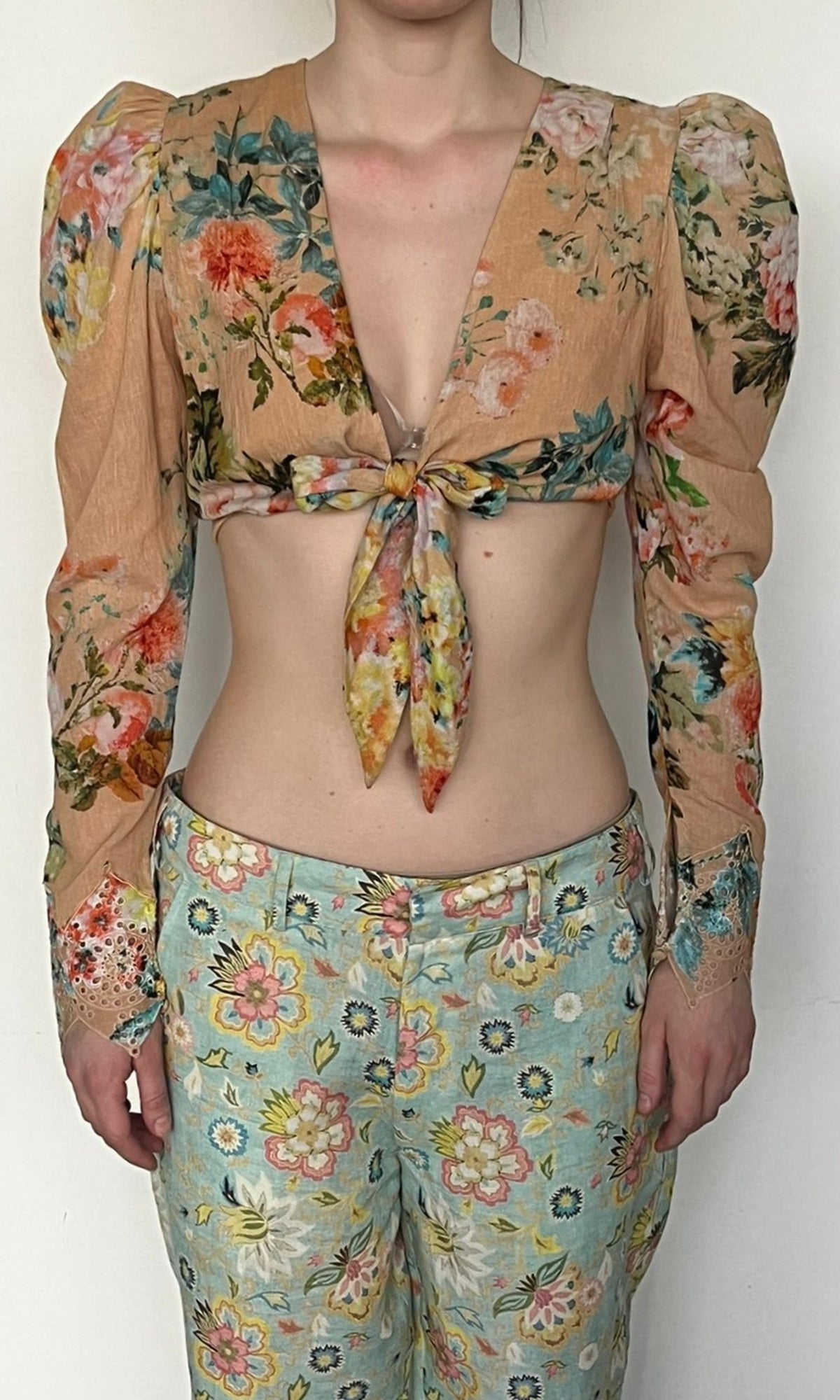 Hemant And Nandita | Jolie Cotton Gauze Top | Soft Nude
