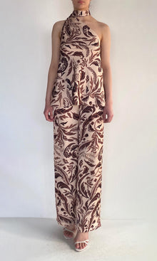 Womens | Lira Polyester Satin Bias Top With Sash | Eggshell