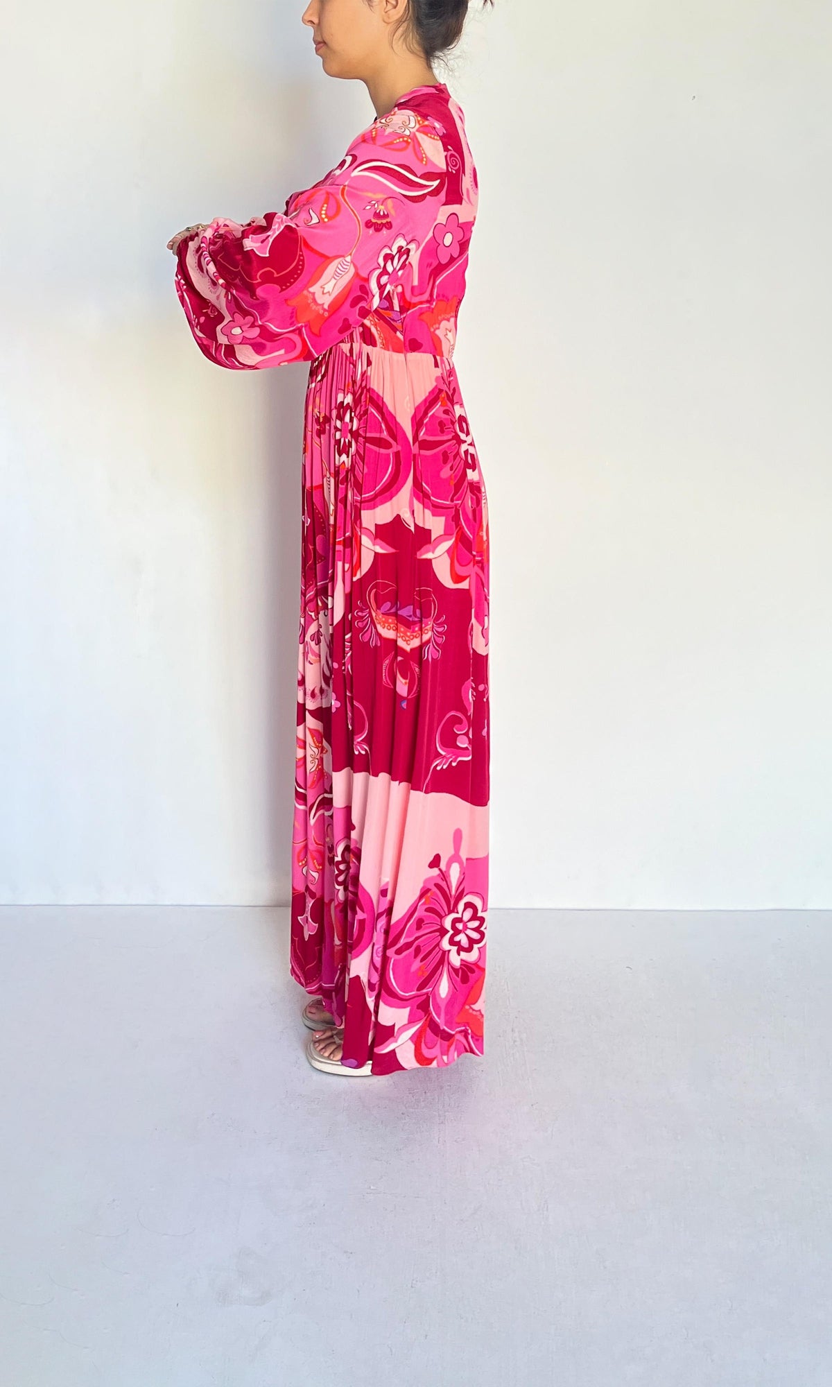 Hemant And Nandita | Malak Viscose Cepe Long Dress | Multi