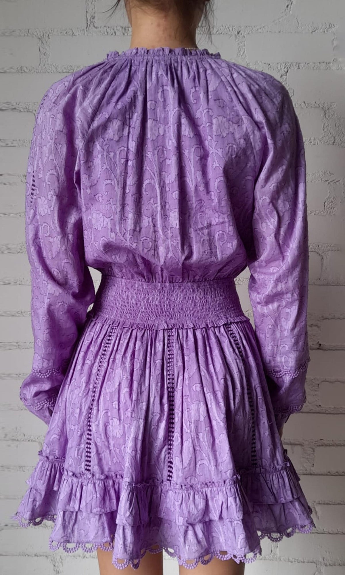 Hemant And Nandita | Mavi Viscose Short Dress | Purple