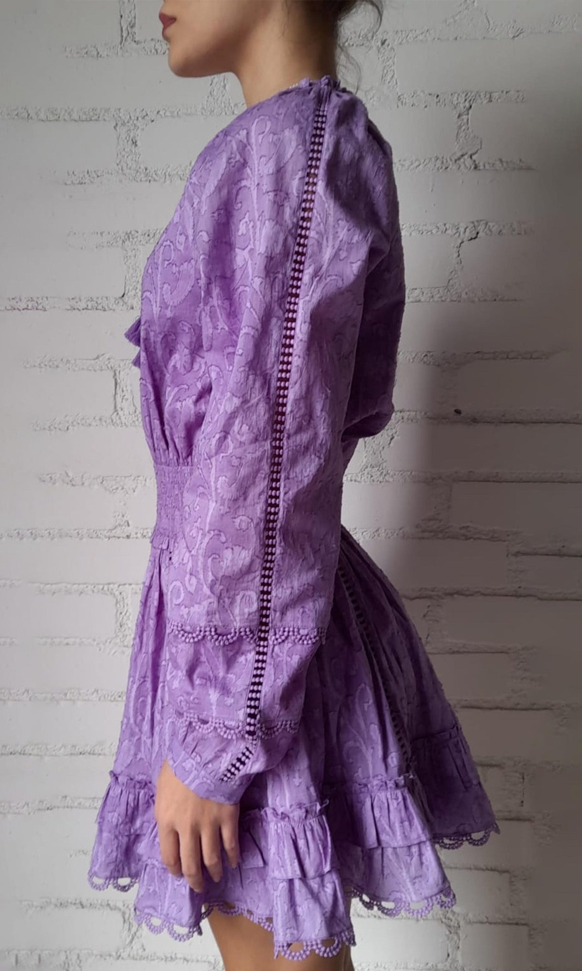 Hemant And Nandita | Mavi Viscose Short Dress | Purple