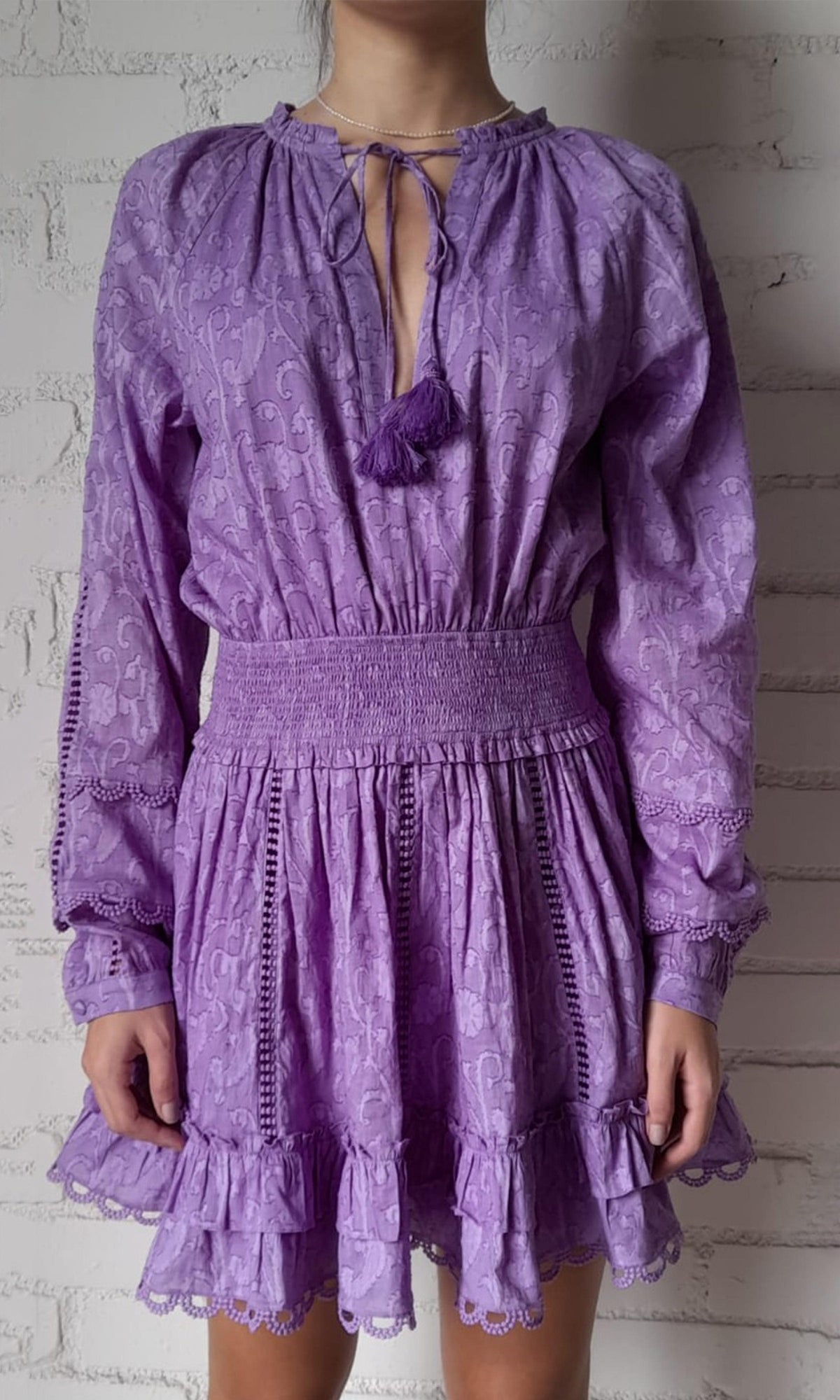 Hemant And Nandita | Mavi Viscose Short Dress | Purple