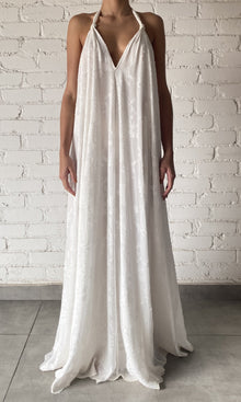 Hemant And Nandita | Nera Viscose Long Dress | White