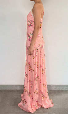 Hemant And Nandita | Niva Viscose Long Dress | Pink