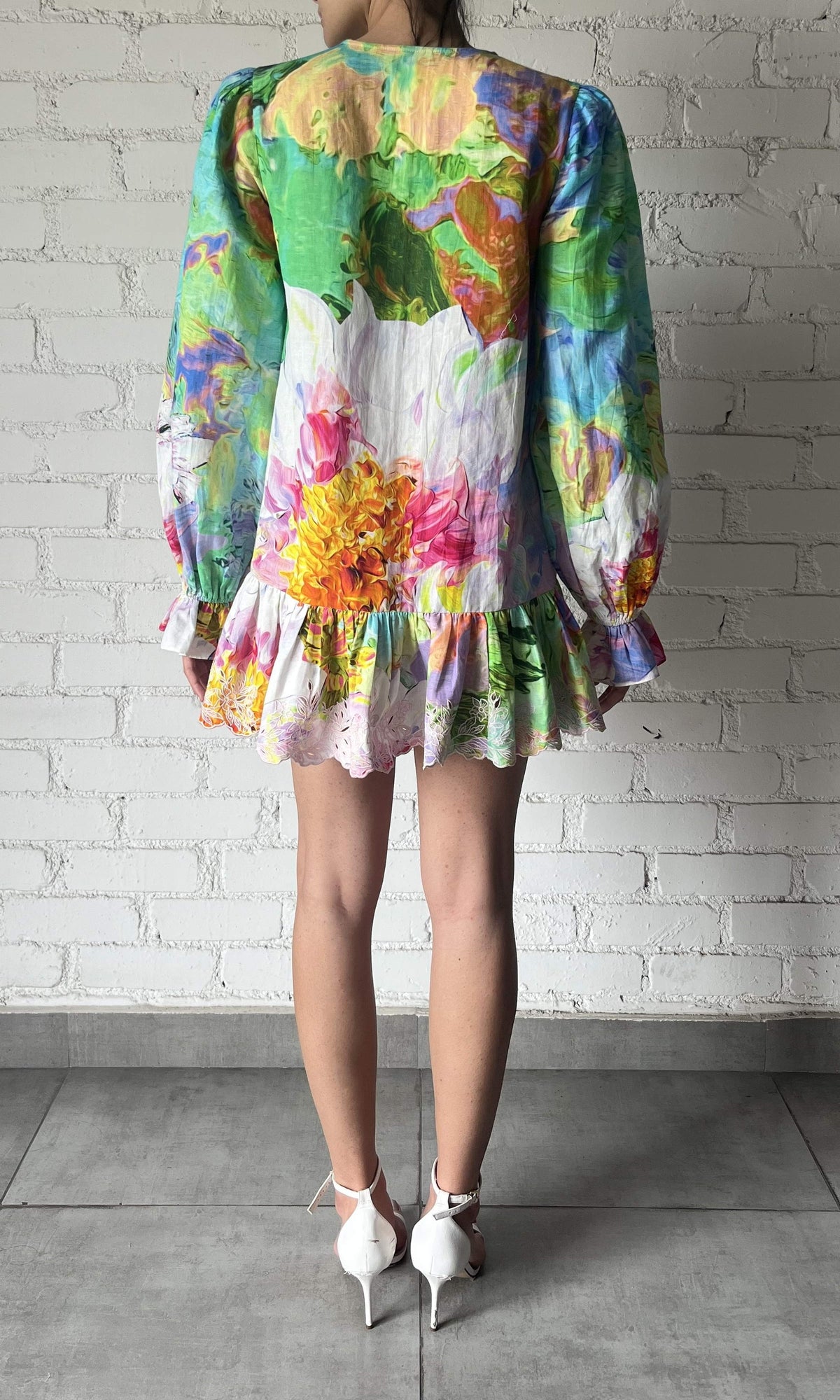 Womens | Tiva Linen Cotton Short Dress | Multicolor