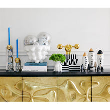 georgia centerpiece bowl rocket decanters op art boxes berlin candle holders vignette - styled view