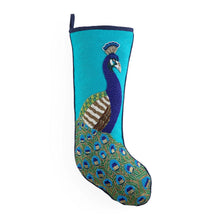 Peacock Stocking | Blue