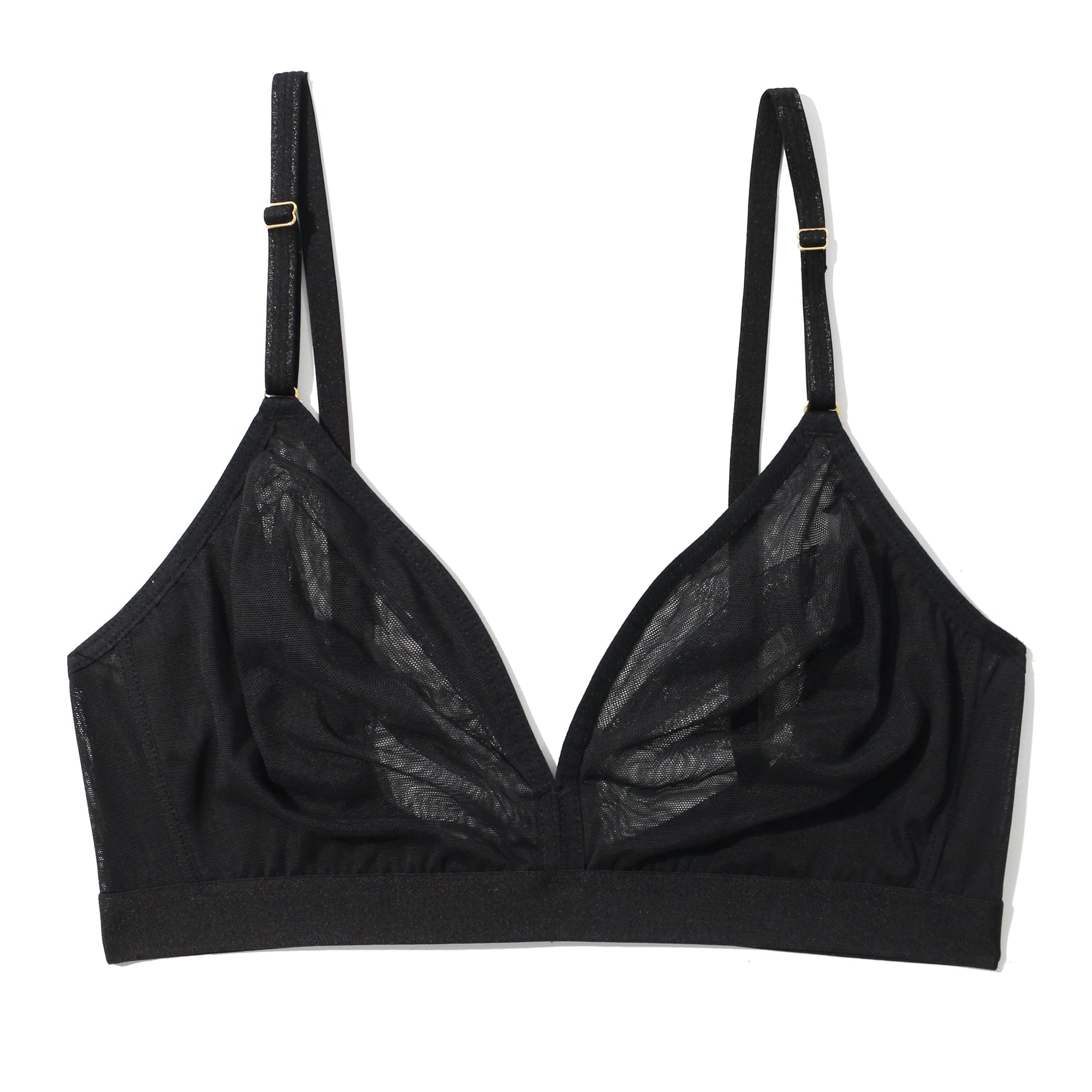 Mesh Triangle Bralette | Black