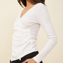 Rib Wrap Long Sleeve | Women | Natural