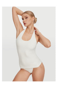 Halter Neck Tank Top | White