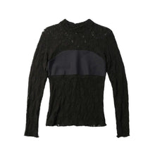 Signature Lace Mock Neck Long Sleeve | Black