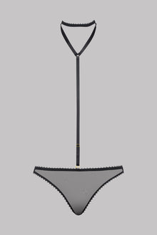 Brazilian with harness - Accroche Coeur | Black