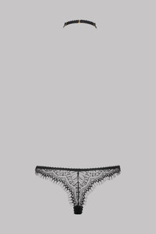 Brazilian with harness - Accroche Coeur | Black
