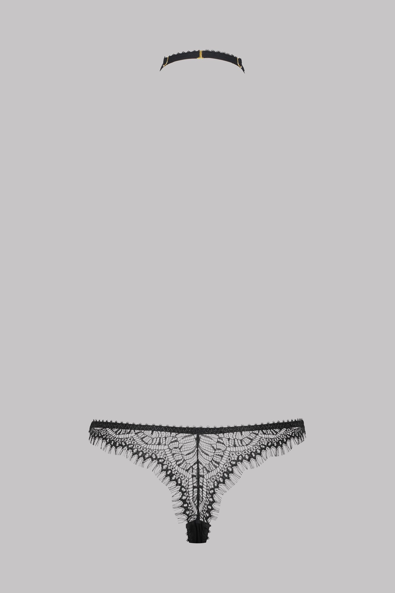 Brazilian with harness - Accroche Coeur | Black