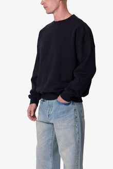 Heavy Basic Crewneck Sweater | Black