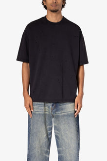 Heavy Distressed Tee | Black