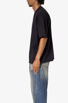 Heavy Distressed Tee | Black