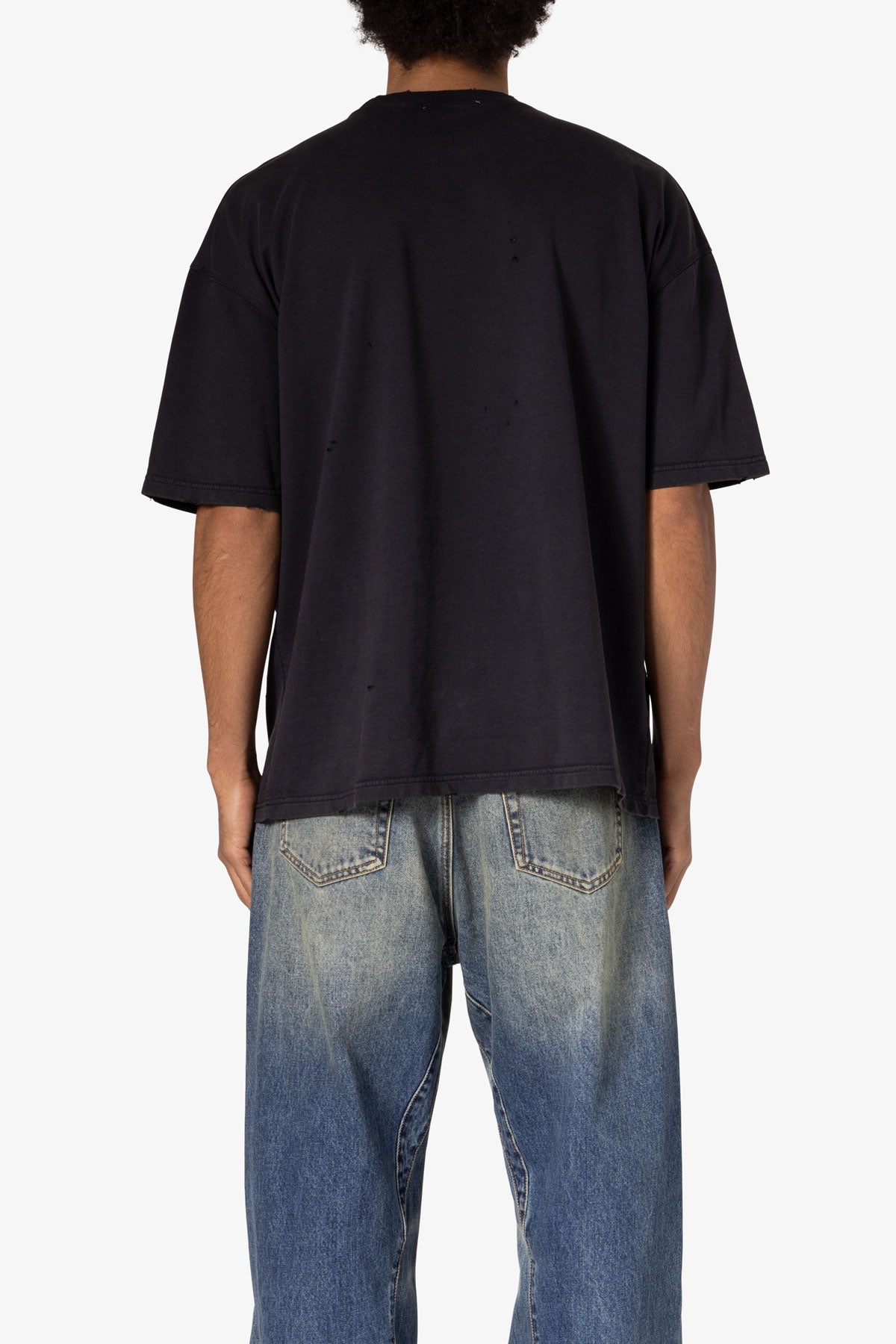 Heavy Distressed Tee | Black