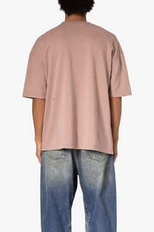 Heavy Distressed Tee | Mauve