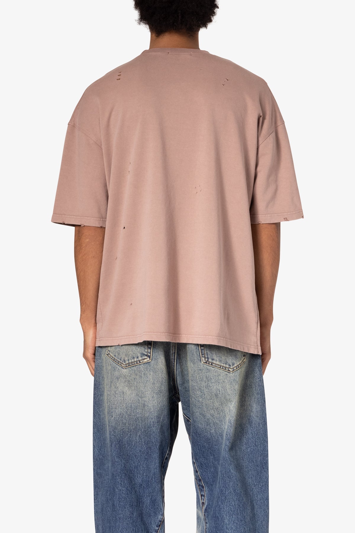Heavy Distressed Tee | Mauve
