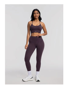 High-Waisted Stretch Performance Leggings | Midnight Plum