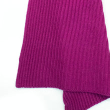 Merino Ribbed Scarf | Berry