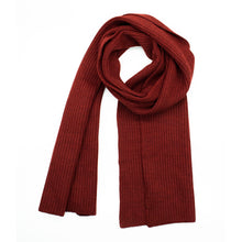 Merino Ribbed Scarf | Red