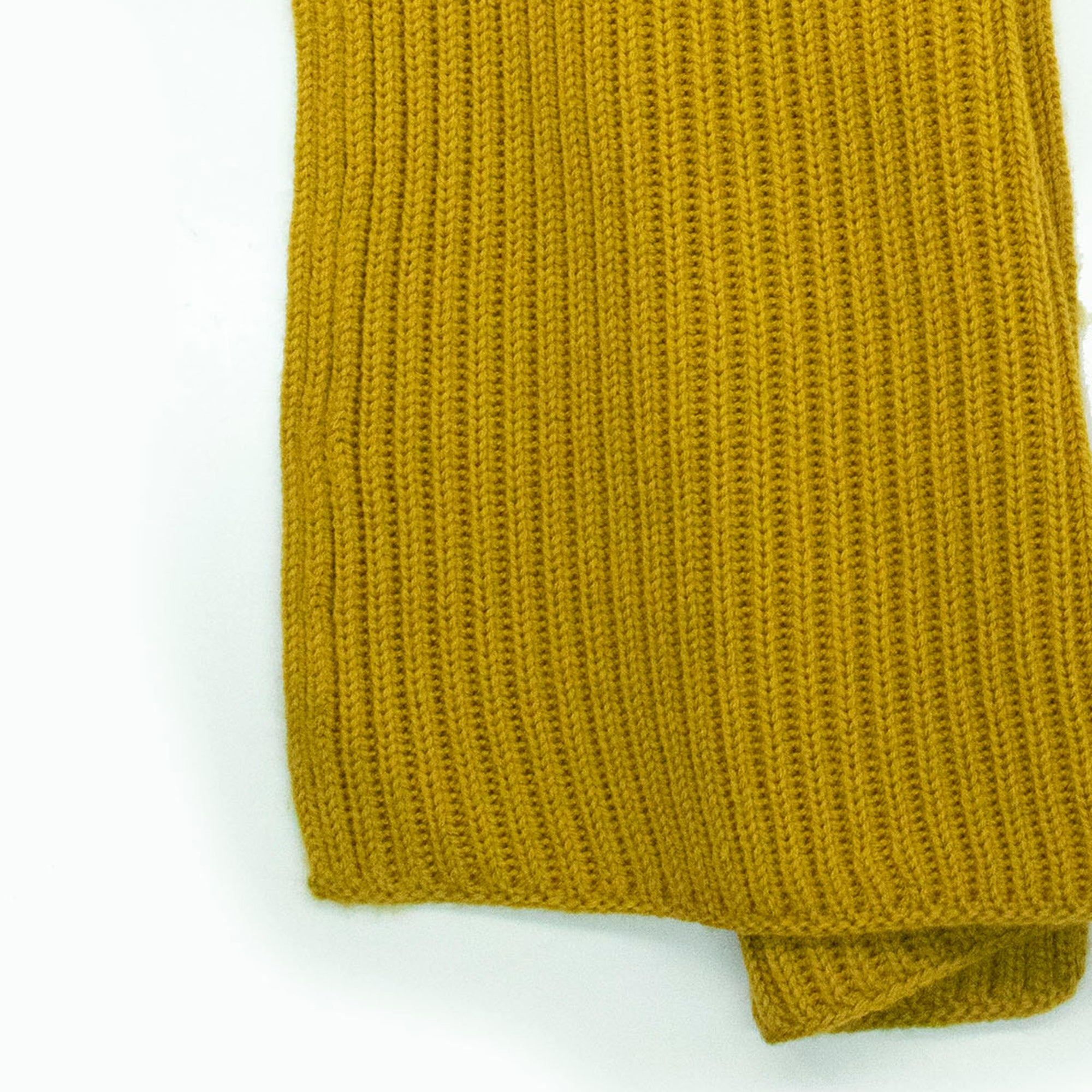 Merino Ribbed Scarf | Yellow