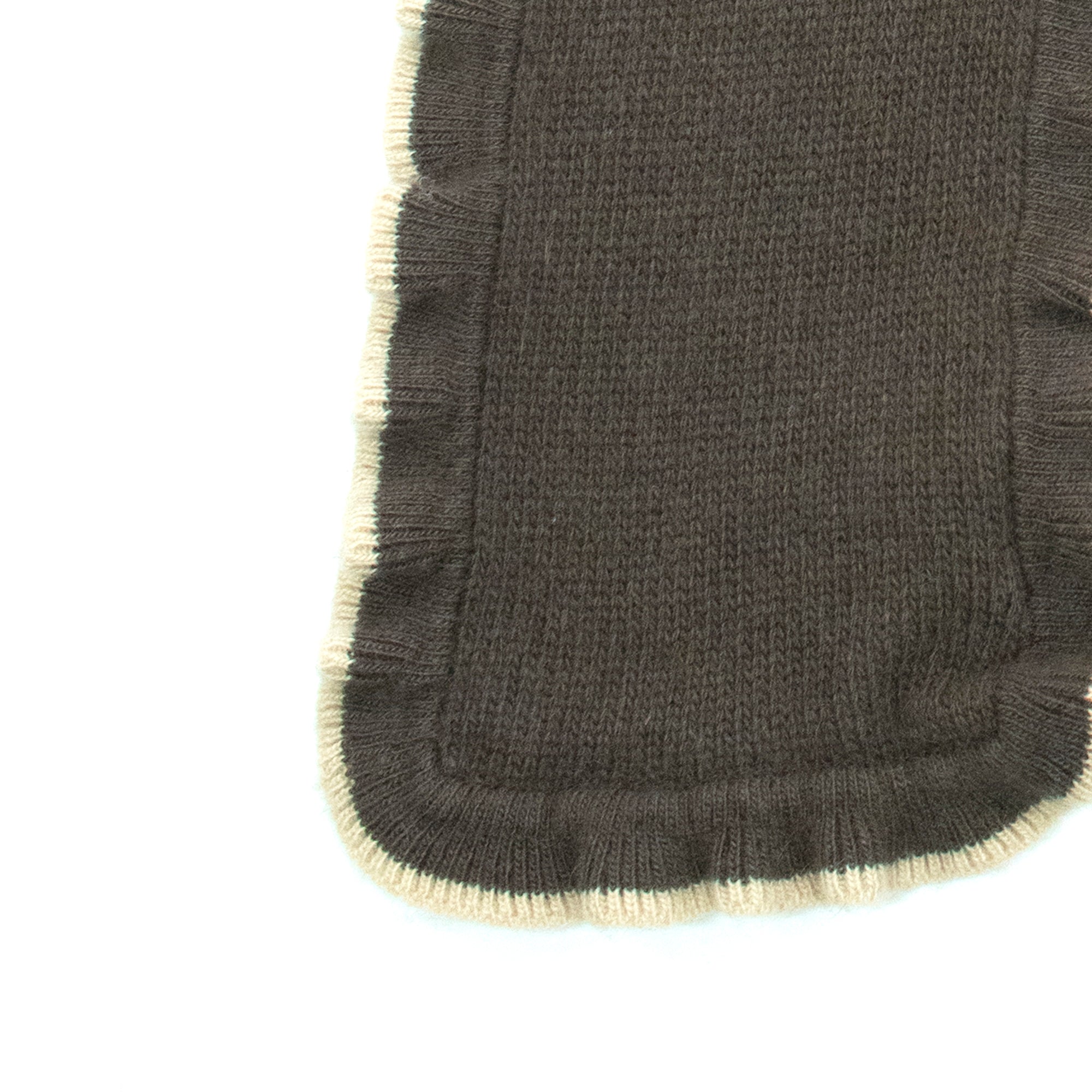 Womens | Cashmere Ruffled Scarf | Brown/Camel