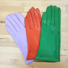 Womens | Silk Lined Leather Gloves | Lilac
